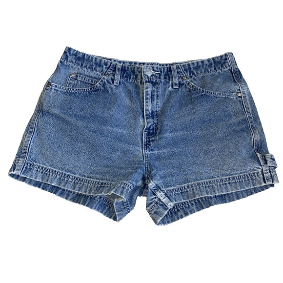 Vintage Levi's L2 Denim Shorts JRS 13 Carpenter Blue 90's Made USA - Picture 5 of 9